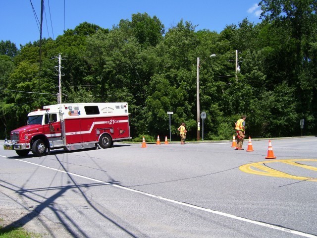 July 27, 2008 R-21 closes the road after an MVA (Route 35 & Bouton Rd).